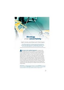 The Mckinsey Strategy In Uncertainty