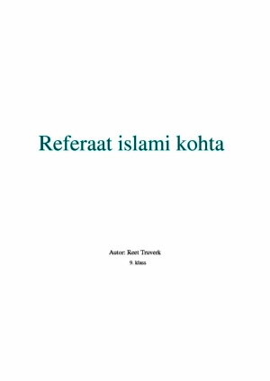 Referaat islami kohta